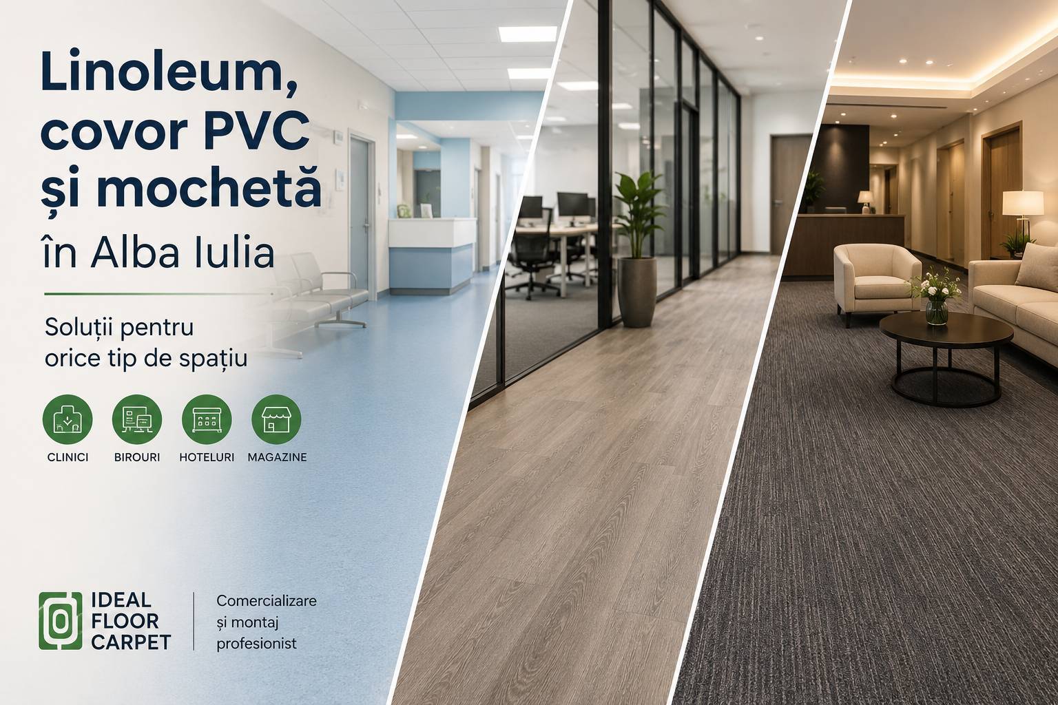 Linoleum, covor PVC si mocheta in Alba Iulia – solutii pentru orice tip de spatiu